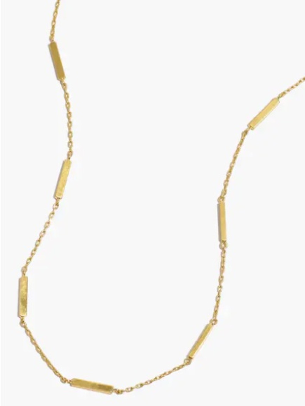 NEW Madewell Gold Bar-Link Station Necklace